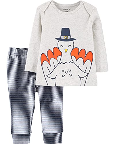 Carter's Baby Thanksgiving Set (3 Months, Navy/Heather)