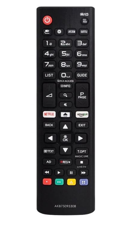 Mando Universal Eyaoo AKB75095308 para Todos los Televisores LG Smart TV LCD LED OLED UHD HDTV Plasma Magic 3D 4K Webos TV AKB75375604