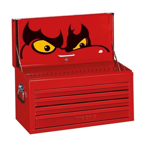 Teng Tools Caja superior roja clásica de 26 pulgadas de ancho con 4 cajones - TC804EV