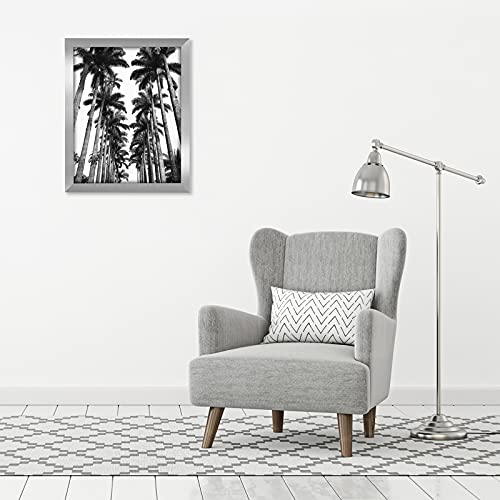 Americanflat 22x28 Poster Frame with Polished Plexiglass - Silver Picture Frame - Wide Photo Frames Made of Engineered Wood for Vertical or Horizontal Wall Display - Epic Collection - Silver