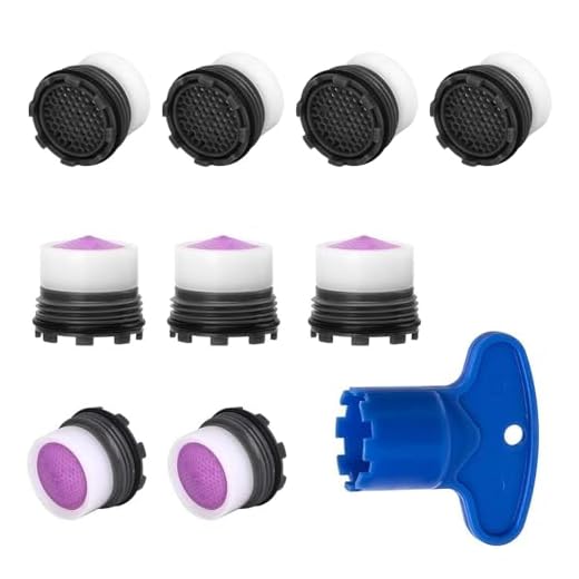 Strahlregler M16.5 für Wasserhähne - Wasserbelüfter Wasserhahn Aufsatz Wasserhahn Sieb/Filter aus Hochwertige ABS-Filter gegen Rost und Spritzer (M16.5, 9 Stück, 1 Werkzeug)