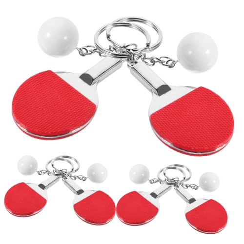 Ne perdez plus vos clés avec le mini pong porte-clés délicat rouge