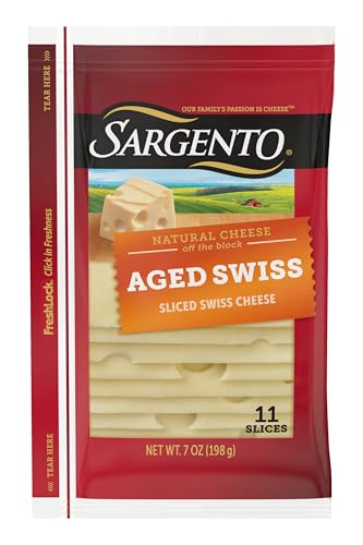 SargentoNatural Aged Swiss Sliced Cheese, 11 Slices