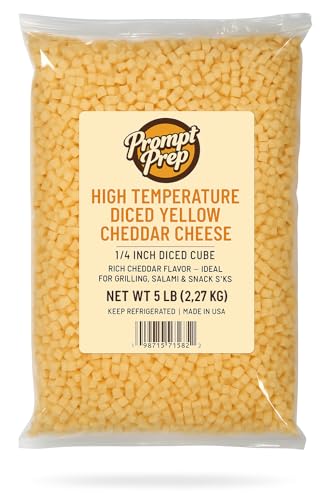 Prompt Prep Diced Yellow Cheddar Cheese 5 lb