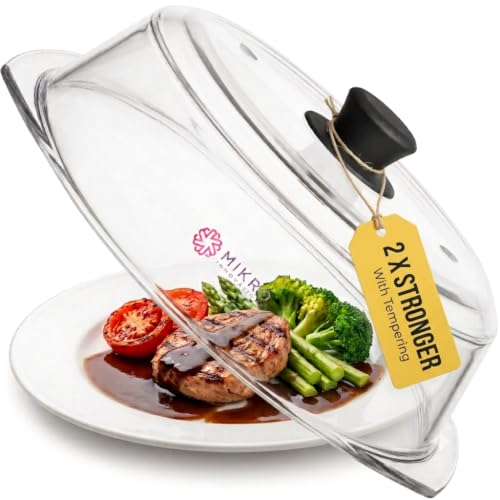 Tall 10.5in Glass Microwave Cover