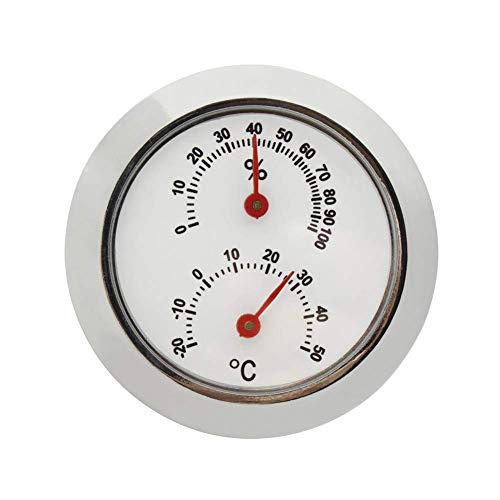 PQZATX Household Metal Thermometer Hygrometer for Room Temperature Humidity Meter Silver