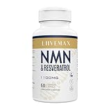 NAD+ & Trans-Resveratrol Complex 1100mg | Anti-Aging Antioxidant Supplement | Enhanced with Black Pepper Extract for Superior Absorption (60 Count, (Pack of 1))