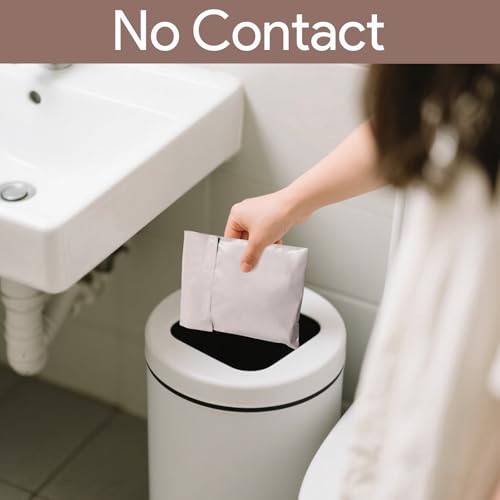 Image of 100 Pcs Sanitary Napkin Disposal Bags, Feminine Hygiene Period Bags for Tampons & Pads, Period Disposal for Teen Girls, Odor Blocker, Leak-Proof Sanitary Storage for Menstrual Products, Beige