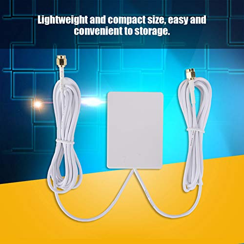 Antena dupla RG174 2M branca para roteador, antena durável de roteador WiFi, acessório de rede de ta