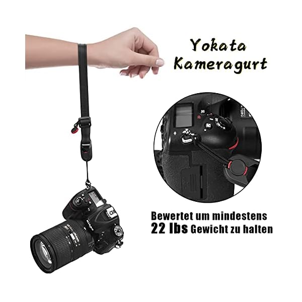 Yokata Kameragurt, 2 Stück Kamera Handschlaufe und Kamera Tragegurt Schultergurt Kameragurt Schnellverschluss… – Bild 8