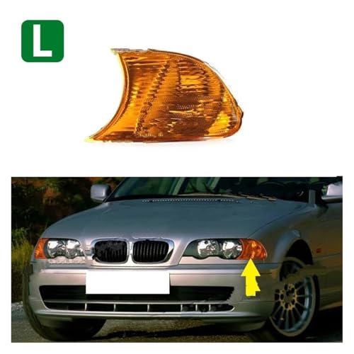Intermitente para E46 Coupe de 2 puertas: piloto intermitente curvo para modelos 1998-2001 2