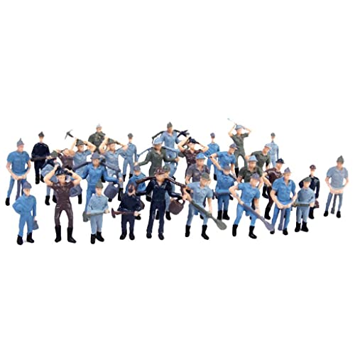 kowaku 50pcs Model Figures for Train Railway Layout 1:42 Scale