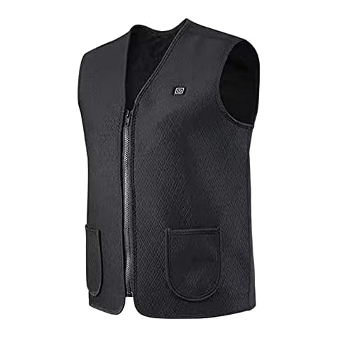 FREENN Heated Waistcoat Heated Vest Winter Warm Heating Jacket USB Electric Warm Clothes (Battery Not Included) Multiple Usage (Color : Black, Size : XX-Large) Cover
