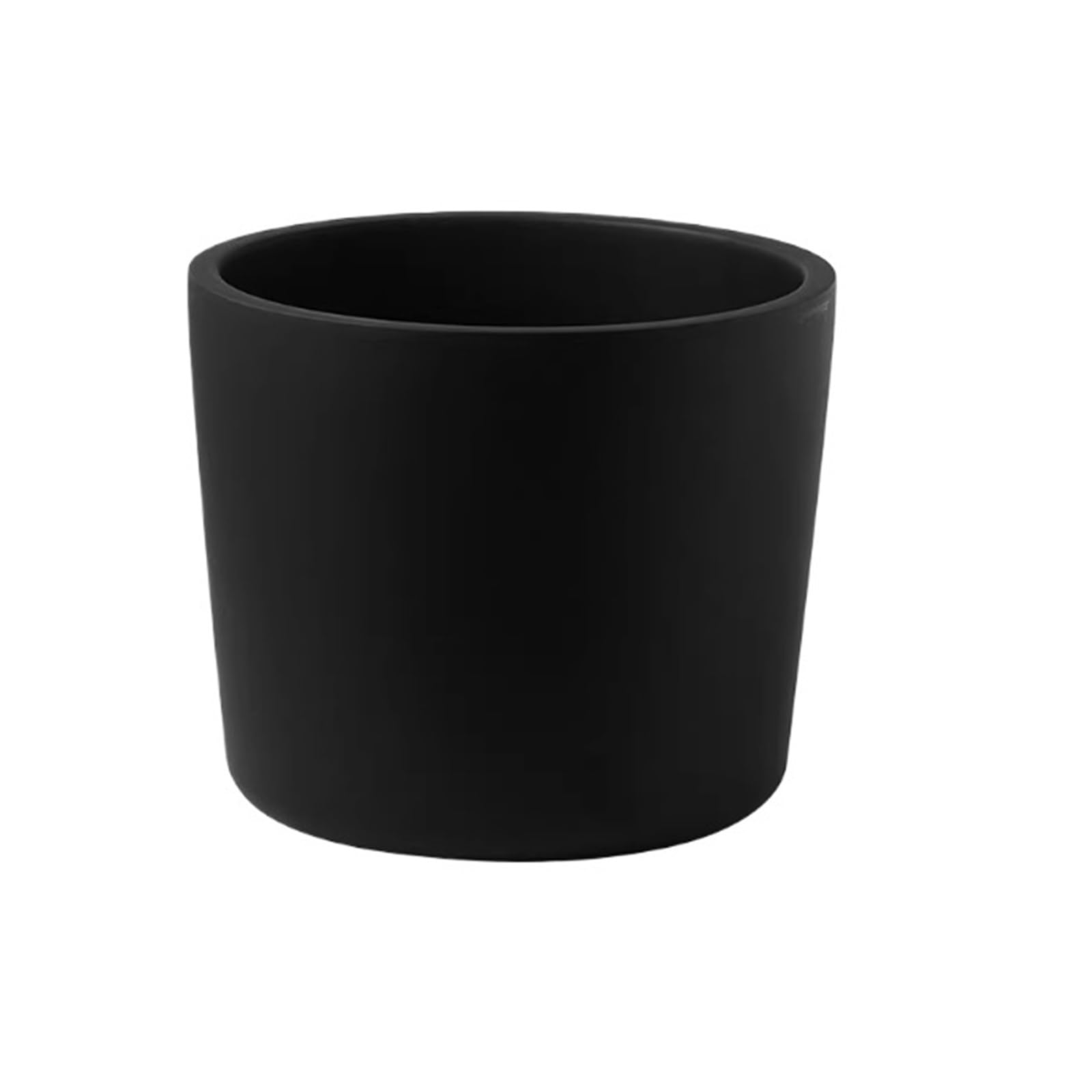 XXAD553TY Planter Unique Ceramic Flower Pots: Freestanding, Matte Finish, Large Terracotta(Black)