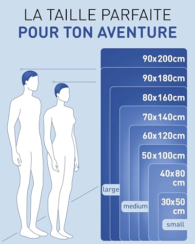 Fit-Flip Serviette Microfibre – compacte, Ultra-légère et Rapidement sèche – Serviette de Bain Microfibre – Serviettes pour Sport Musculation, Piscine, Voyages, Natation et Plage – Image 5