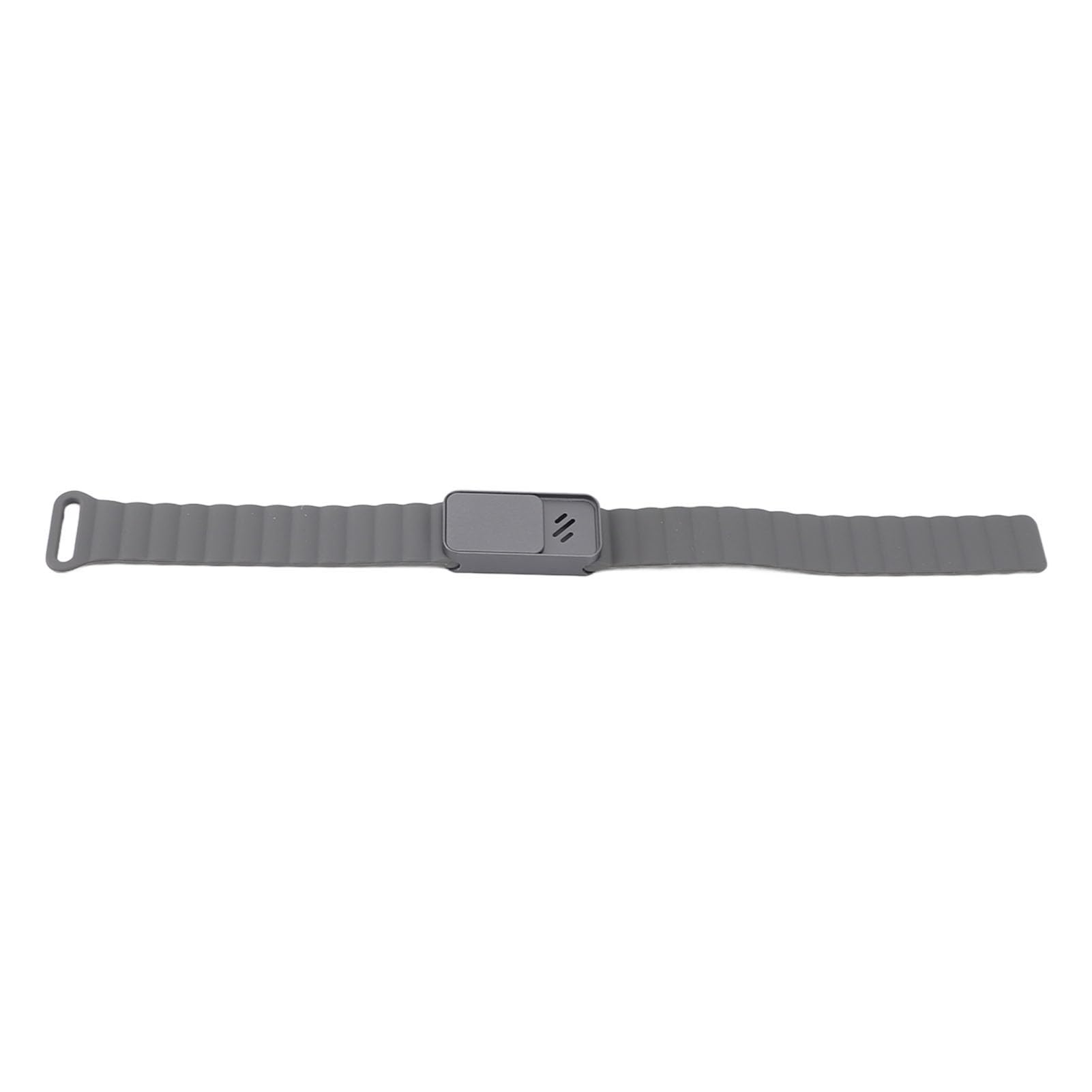Pulsera difusora de aceites Esenciales, Pulsera de aromaterapia de Silicona de aleación de Aluminio, 3 Hojas de Fragancia, Plata Oscura para Hombres y Mujeres (Menta)