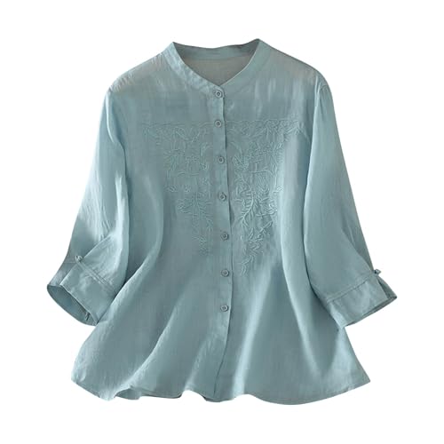 Chemisier en mousseline fine avec broderie traditionnelle