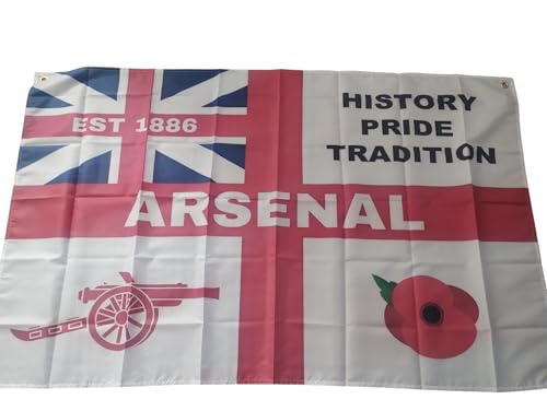 Image of Arsenal flag 5 x 3ft gunners