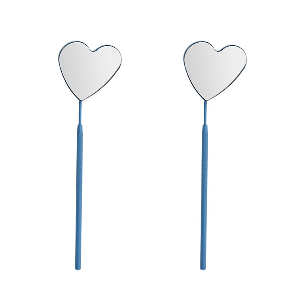 2 Pieces Eyelash Extension Mirror Heart Shape Eyelash Mirror Lash Mirror Detachable