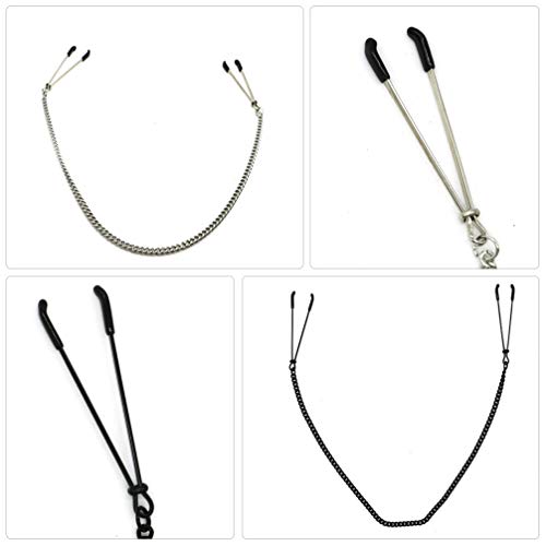 ARTIBETTER 2 Pares de Casais Seios Mamilo Grampos Clipe Com Corrente de Metal Brinquedos de Estimula