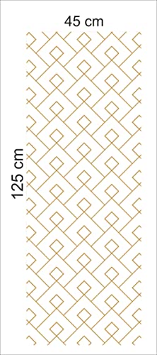Image of CABANA HOMES Wall Stickers Geometrical DIY Wallpaper for Decals (45 x 125 cm, 2 Rolls) (12 sq. ft) Decorative Self Adhesive Bedroom, Living Room, Office, White