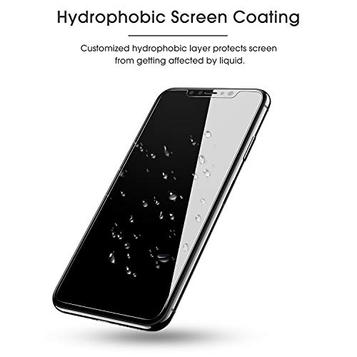 Image of OMOTON Pack of 4 Tempered Glass Screen Protector Film for iPhone 11 Pro /X /XS [Installation Kit Provided] Anti-Scratch, Easy Installation, Bubble-Free, Transparent [5.8 Inches /5.8 Inches)