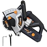 MAXXT Wall Chaser with Dust Extractor | 1700W, 9000 RPM Speed, 50mm Max Cutting Width, 30mm Channel Depth | Includes 2X 125mm Cutting Discs