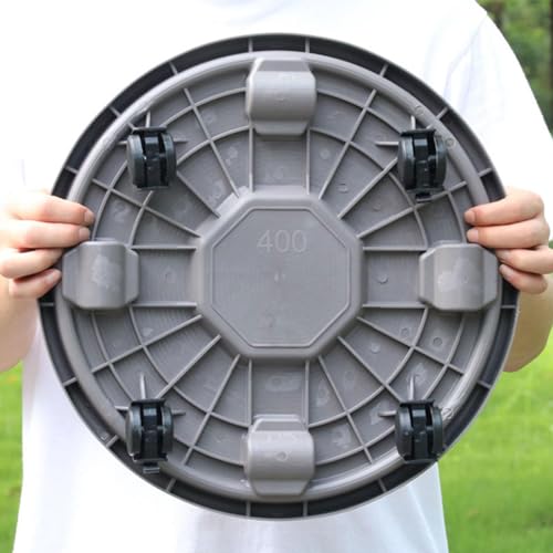 Mover macetas de jardín de 32 cm con Ruedas, Organizador para Plantas con Ruedas Planas Resistentes, rodante para macetas Grandes de Interior y Exterior, Maceta de jardín, Capacidad máxima de