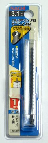 ナチ ステンレス用ドリル 1本入り 3.1ミリ