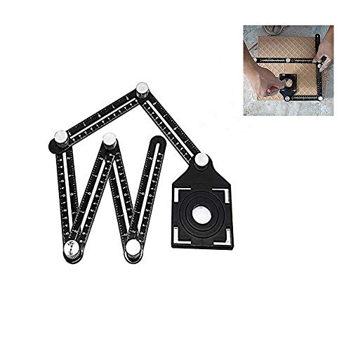 Regla de medición de ángulos universal,Transportadores de ángulos Plegable Multi Angulo Regla de Medidas para Artesano, Constructor, Carpintero, Arquitecto A3