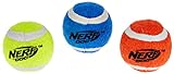 Nerf Dog Hundespielzeug Tennisbälle, mega stark, Tennisball mit Gummifüllung, ohne Squeaker, Durchmesser 5,1cm, 3er Pack