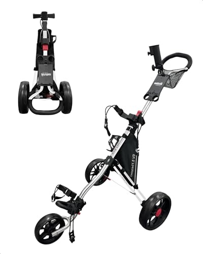 Caddytek Golf CaddyLite 11.5 V3 Superlite Deluxe Push Cart Silver