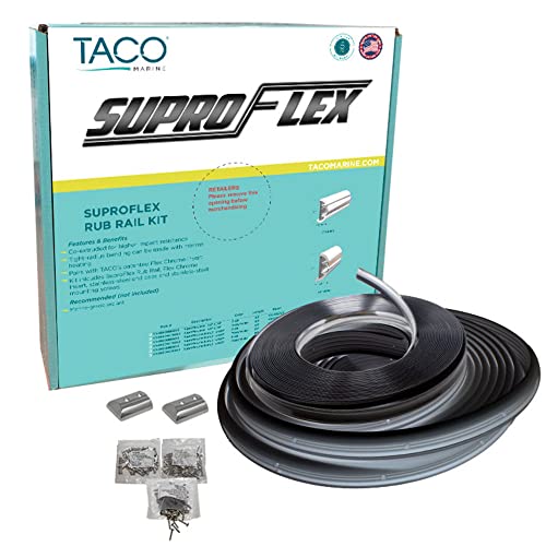 TACO Marine V11-9990BBK60-2 SuproFlex Rub Rail Kit - 60' x 2