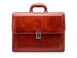 Bosca Old Leather Collection - Double Gusset Briefcase Cognac Leather One Size