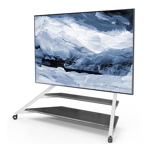 Soporte móvil vertical para TV 75-100 pulgadas blanco