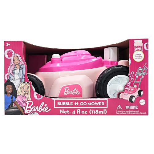 Barbie Bubble Lawn Mower for Toddlers, Bubble Blowing Machines, Indoor and Outdoor Gardening Toy, Birthday, Party Favor for Preschool Girls, No Batteries Required, Includes Bubble Solution, 2+ - image 6