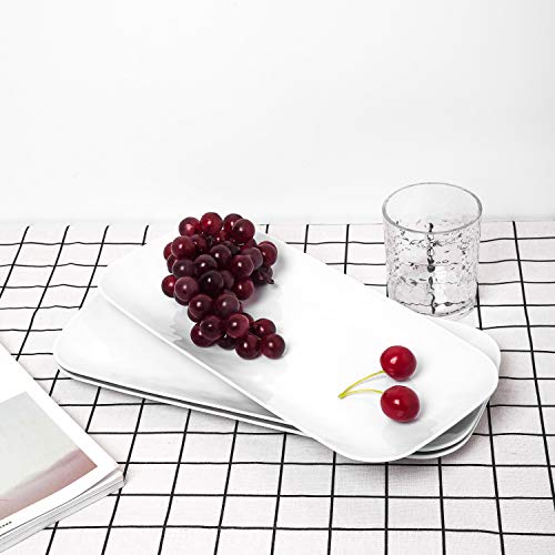 Koxin-Karlu Melamine Trays, 14.75-Inch Serving Trays And Platters, Set Of 3 White | Hammered Style, 100% Melamine, Bpa Free #TOP3