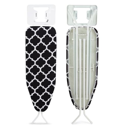 Nordiq - Tabla De Planchar - Tablas De Planchar - Tabla Plegable Y Ligera - Funda 100% Algodón - Negro 117x84X34cm