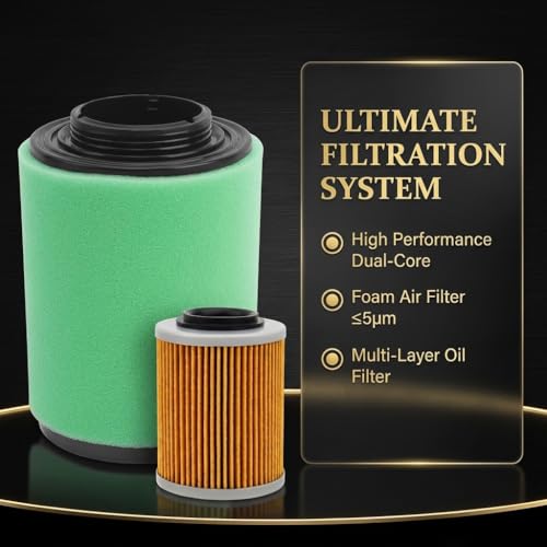 Image of Air Filter /oil filter Compatible with Can-am Outlander Renegade 450 500 570 650 800R 850 1000 1000R 4x4 2012-2023#707800371 420256188 /711256188 (2 Sets, 2 Sets)