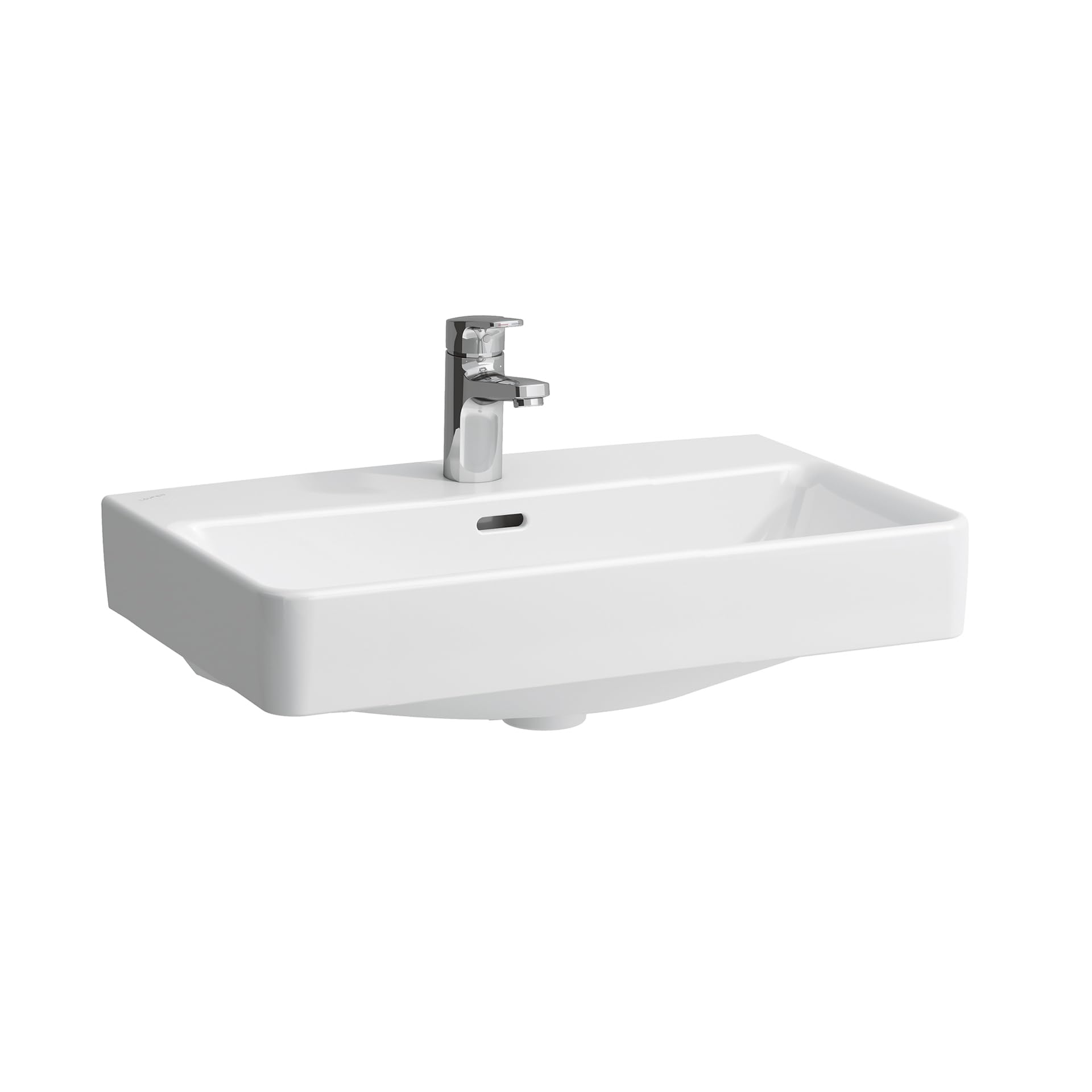 LAUFEN PRO S Waschtisch Compact, ohne Hahnloch, mit Überlauf, 600x380mm, H8189594001091, Farbe: Weiß mit LCC
