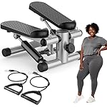 OLIXIS Steppers for Exercise at Home Workout Equipment, Mini Stepper Exercise Machine for Senior Citizens, Twist Stepper with Resistance Bands, Cardio Weight Loss Equipment Home Fitness