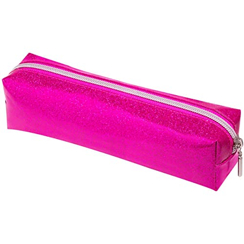 Estojo PU Glitter 1 Zíper Pink, BRW
