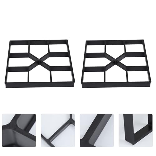 Molde de plástico negro para losas de cemento reutilizable en pavimentación de patios exteriores 8