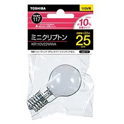 Amazon | 東芝 ミニクリプトン110V25W形ホワイトE17口金PSタイプ