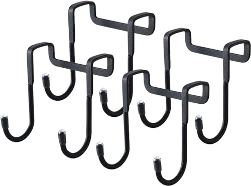 Image of Boniry 4 Pcs Stainless Steel Over-The-Door Hooks - Heavy Duty S-Shaped Hangers for Clothes and Cabinet Organization - No Drilling Needed