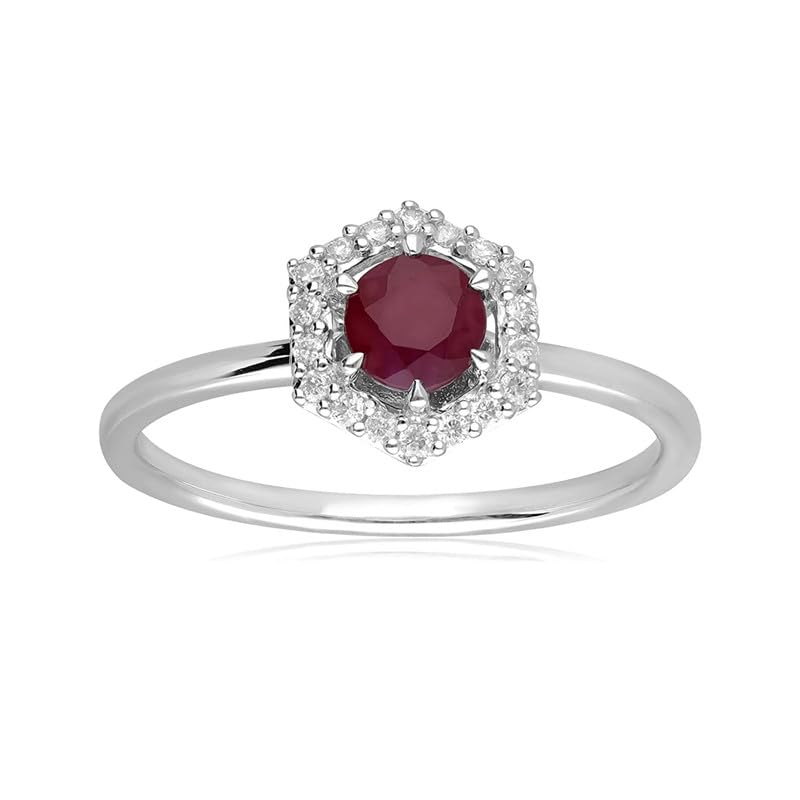 Bague de promesse solitaire rubis 6mm, le symbole de votre amour éternel