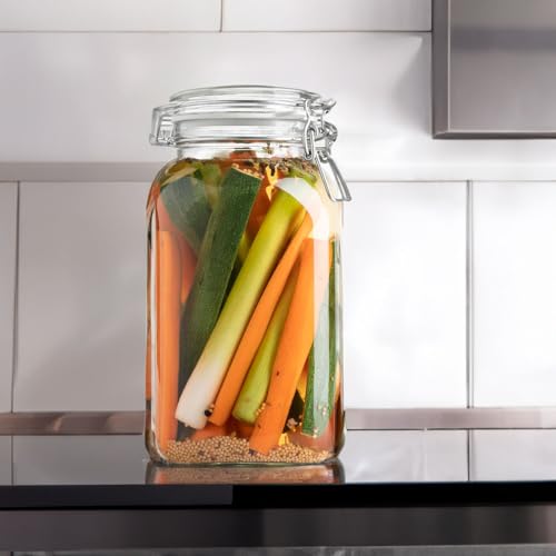 La mejor selección de Frascos Hermeticos de Vidrio los preferidos por los clientes. 3 Frascos Hermeticos de Vidrio marca VITTORI (3)