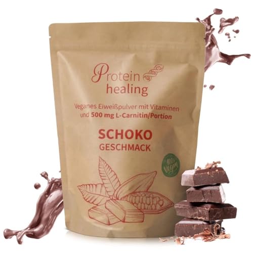 Pinsky & Sons - Veganes Eiweißpulver Schoko 500g - Pflanzl. Mehrkomponentenprotein mit Vitaminen, Spurenelementen, Mineralien & L-Carnitin - Nahrungsergänzungsmittel zuckerarm & hypoallergen