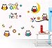 Bunte Eule Nette Vögel Gute Nacht Abnehmbare Vinyl Kindergarten Kindergarten Kinder Kind Schlafzimmer Wohnkultur Wandbild Wandaufkleber Aufkleber