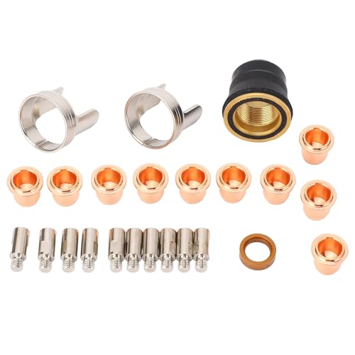 Wakects Kit de Puntas de Soplete de Corte, 24 Uds., Boquillas y Electrodos de Latón para Sopletes de Corte de las Series IPT-60 y PT-40